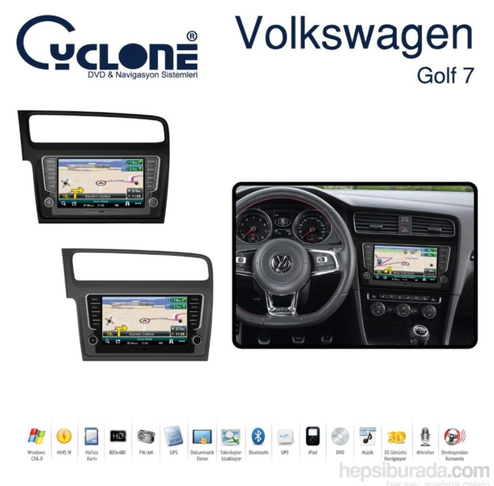 Beta Elektronik - VOLKSWAGEN Golf 7 SİYAH CYCLONE DVD ve Multimedya Sistem