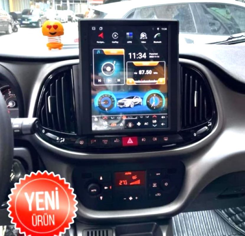 Beta Elektronik - NAVİX Doblo Tesla Android Carplay Navigasyon Multimedya Tesla Ekran 8Gb Ram+128Gb Hdd